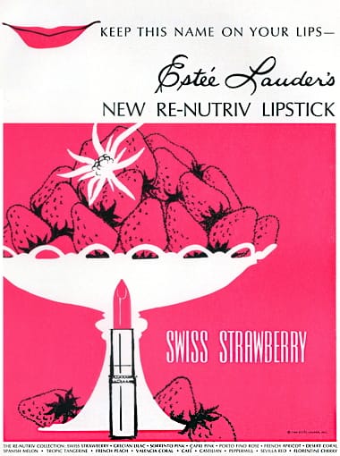 1964 Swiss Strawberry Re-Nutriv Lipstick