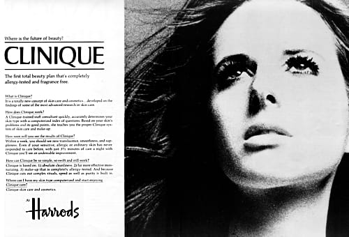1969 Clinique launched in Harrods