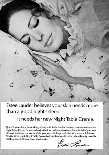 1969 Estee Lauder Night Table Creme