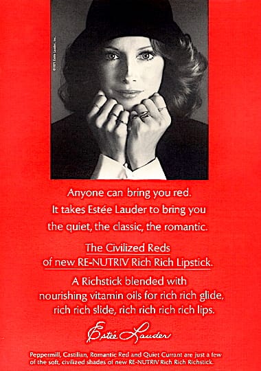 972 Estee Lauder Re-Nutriv Rich Rich Lipsticks