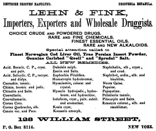 1884 Some products sold by Lehn and Fink
