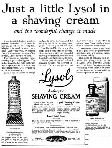 1919 Lysol Antiseptic Shaving Cream