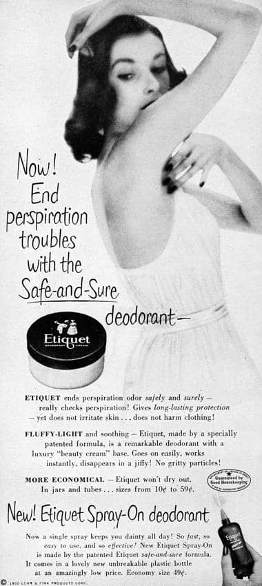 1950 Etiquet Cream and Spray Deodorant