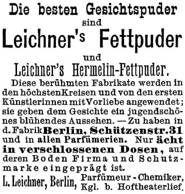 1886 L. Leichner face powders
