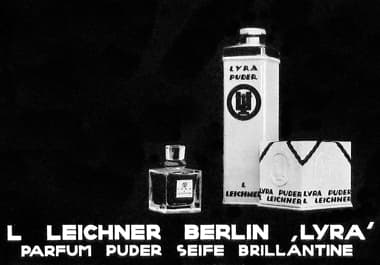1923 Leichner Lyra Perfume, Powder, Soap and Brilliantine