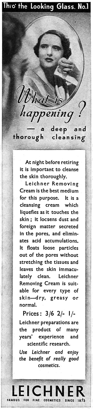 1936 Leichner Removing Cream
