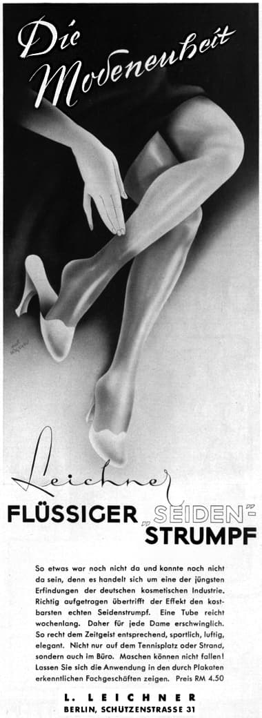 1938 Leichner leg make-up