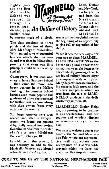 1923 Marinello trade promotion