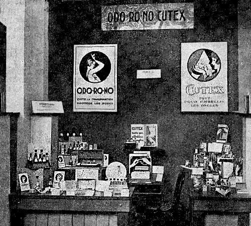 1931 Cutex and Odorono  at a trade show in Paris