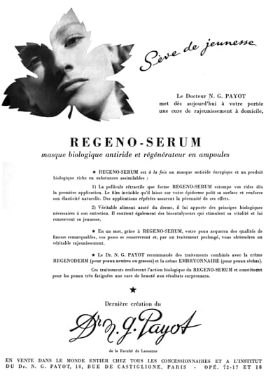 1949 Payot Regeno-serum