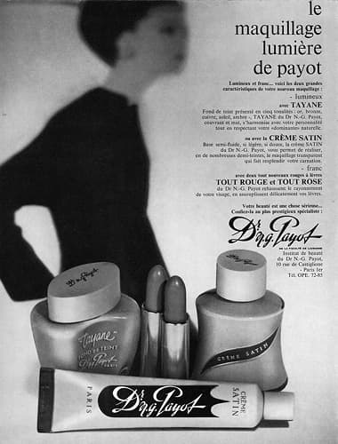 1962 Payot Tayane Lipstick and Creme Satin