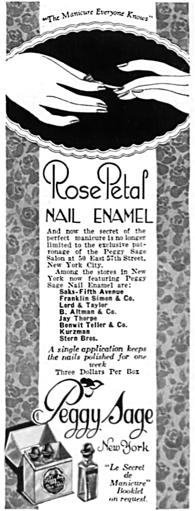 1927 Peggy Sage Rose Petal Nail Enamel