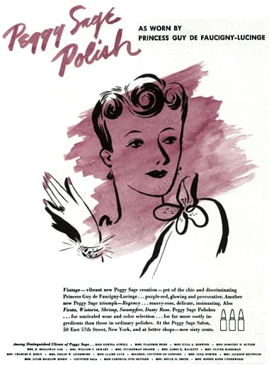1938 Peggy Sage Vintage Nail Enamel