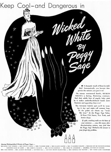1939 Peggy Sage Wicked White Nail Enamel
