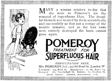 1917 Pomeroy Treatment for Superfluous Hair