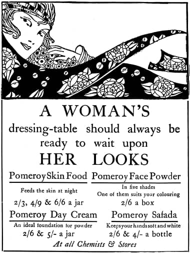 1922 Pomeroy Skin Food Day Cream Face Powder and Safada