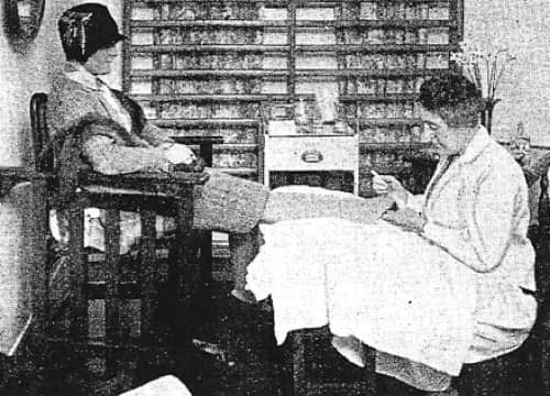 1928 Pomeroy chiropody treatment