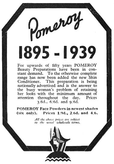 1939 Pomeroy Beauty Preparations