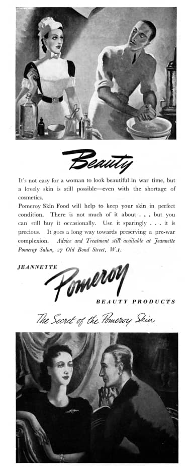 1941 Jeannette Pomeroy Beauty Products