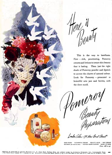 1947 Pomeroy Beauty Preparations