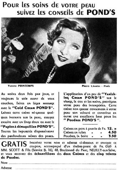1938 Ponds products France
