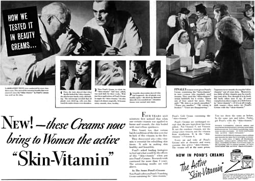 1938 Ponds Skin-Vitamin