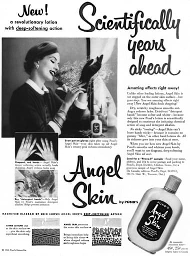 1953 Ponds Angel Skin Hand Lotion