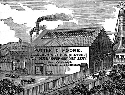 1897 Potter and Moore lavender and peppermint distillery