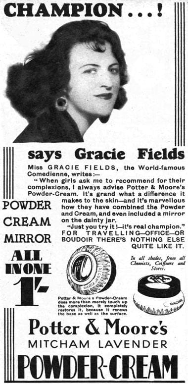 1932 Potter and Moore Mitcham Lavender Powder Cream