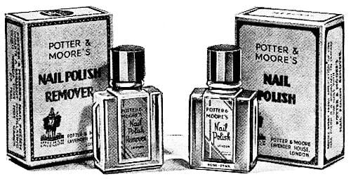 1937 Potter and Moore Nail Polish and Remover