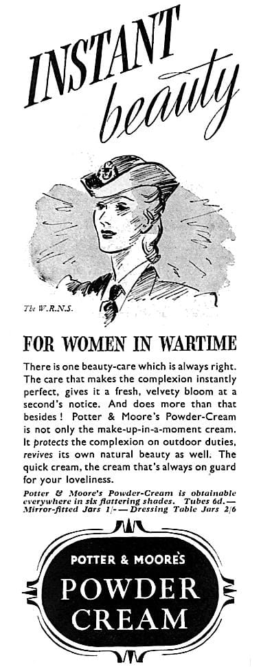 1940 Potter &and Moore Powder-Cream.