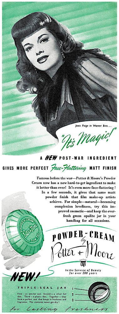 1949 Potter &and Moore Powder-Cream.