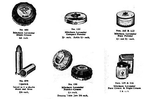 Assorted cosmetics from Potter and Moore