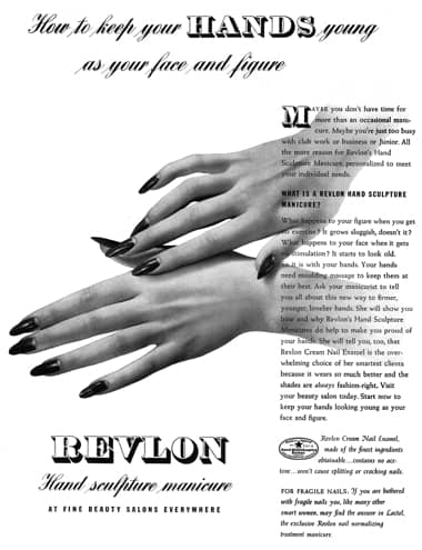 1939 Revlon Hand Sculpture Manicure