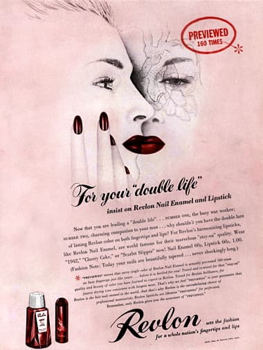 1942 Revlon Nail Enamel and Lipstick