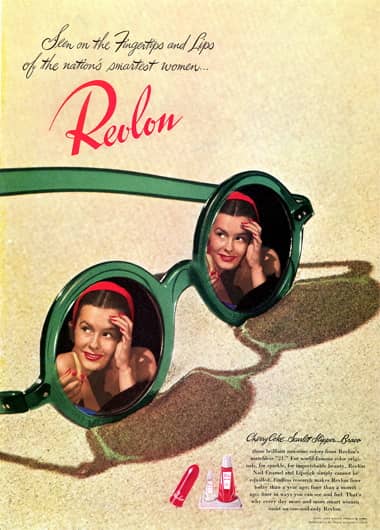 1944 Revlon Cherry Coke, Scarlet Slipper and Bravo shades