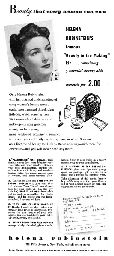 Cosmetics and Skin: Helena Rubinstein (1930-1945)