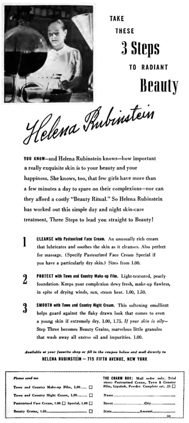 1941 Rubinstein Three Steps to Beauty