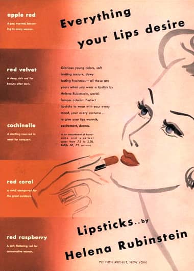 1942 Rubinstein Lipsticks