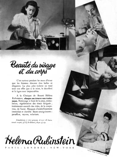 1949 Helena Rubinstein Salon Treatments for body and face