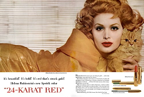 1958 Helena Rubinstein 24-Karat Red