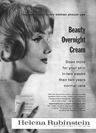 1962 Helena Rubinstein Beauty Overnight Cream