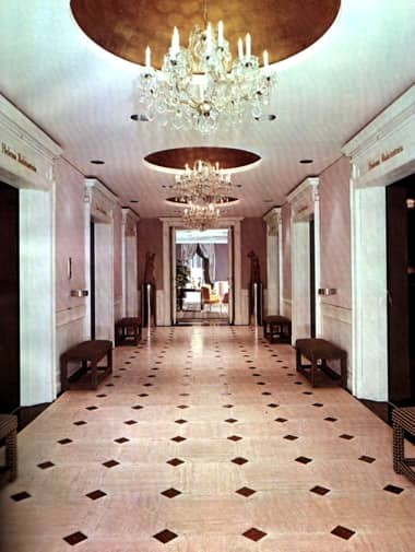 Corridor in the corporate offices of Helena Rubinstein
