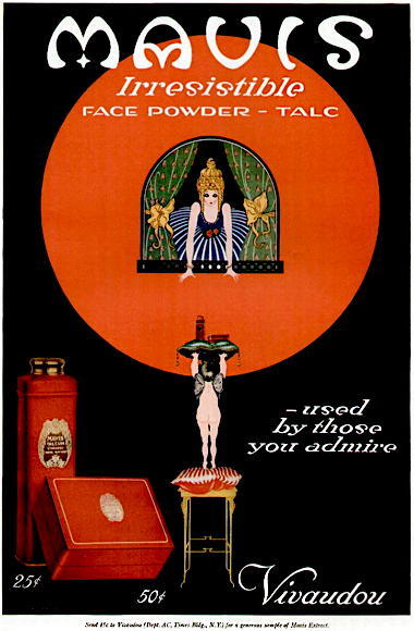 1918 Vivaudou Mavis Face Powder and Talc