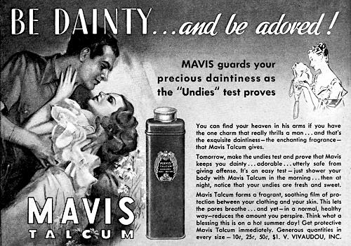 1938 Mavis Talcum