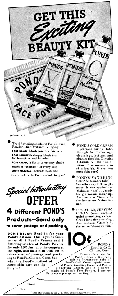 1939 Ponds Liquefying Cream