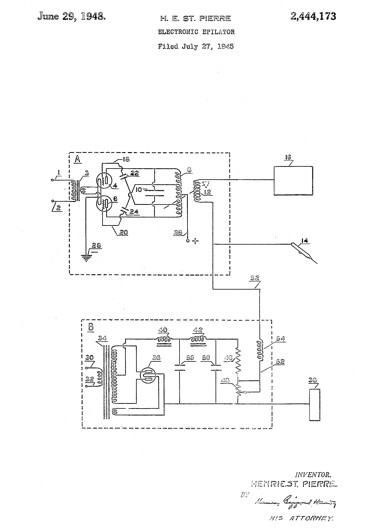 1948 Circuit drawing from U.S. patent