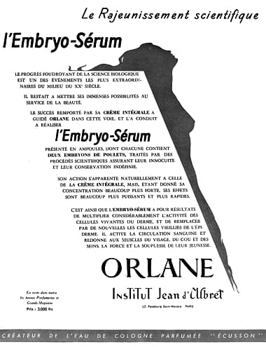 1951 Orlane Embryo-Serum