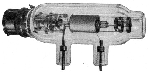 An oscillator vacuum tube