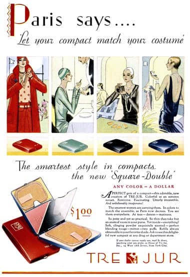 1929 Tre-Jur compacts